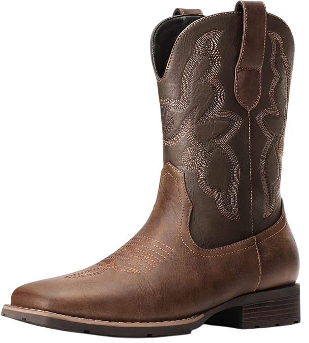 Reywelt Cowboy Boots For Men, Brown